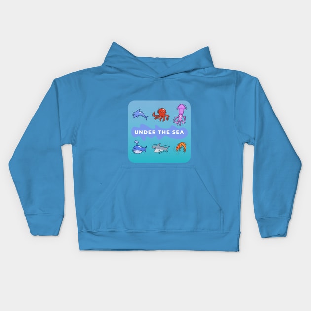 Under the Sea Kids Hoodie by Hygra Creative